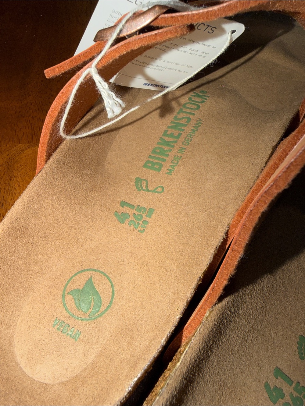Birkenstock Women's Triple-Strap Vegan Sandals in Peach USA 10/10.5 - Picture 2 of 10